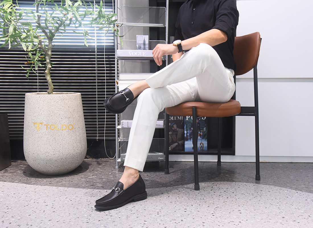 Giày nam cao 8cm siêu nhẹ đế khâu 9